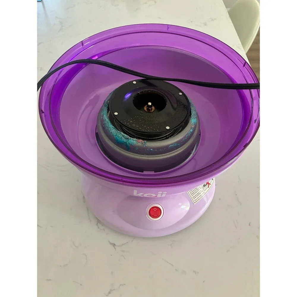 Koji Purple Cotton Candy Maker Machine KJ024 450W Party Carnival Treat Maker
